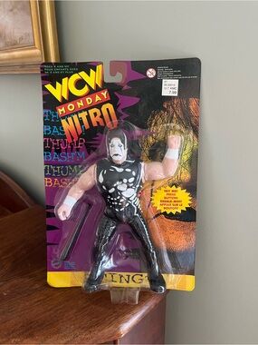 WCW Monday Nitro Wrestling Action Figure -sting 1997 vintage action figure as is
